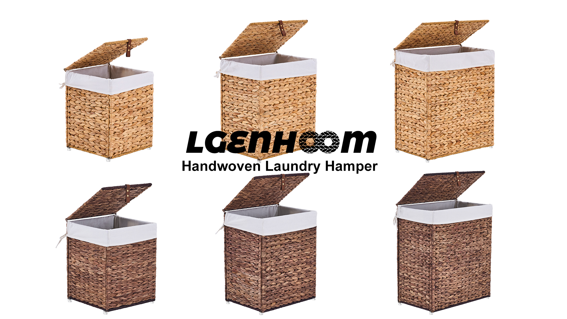 Amazon.com: LGENHOOM Handwoven Laundry Basket with Lid, Natural